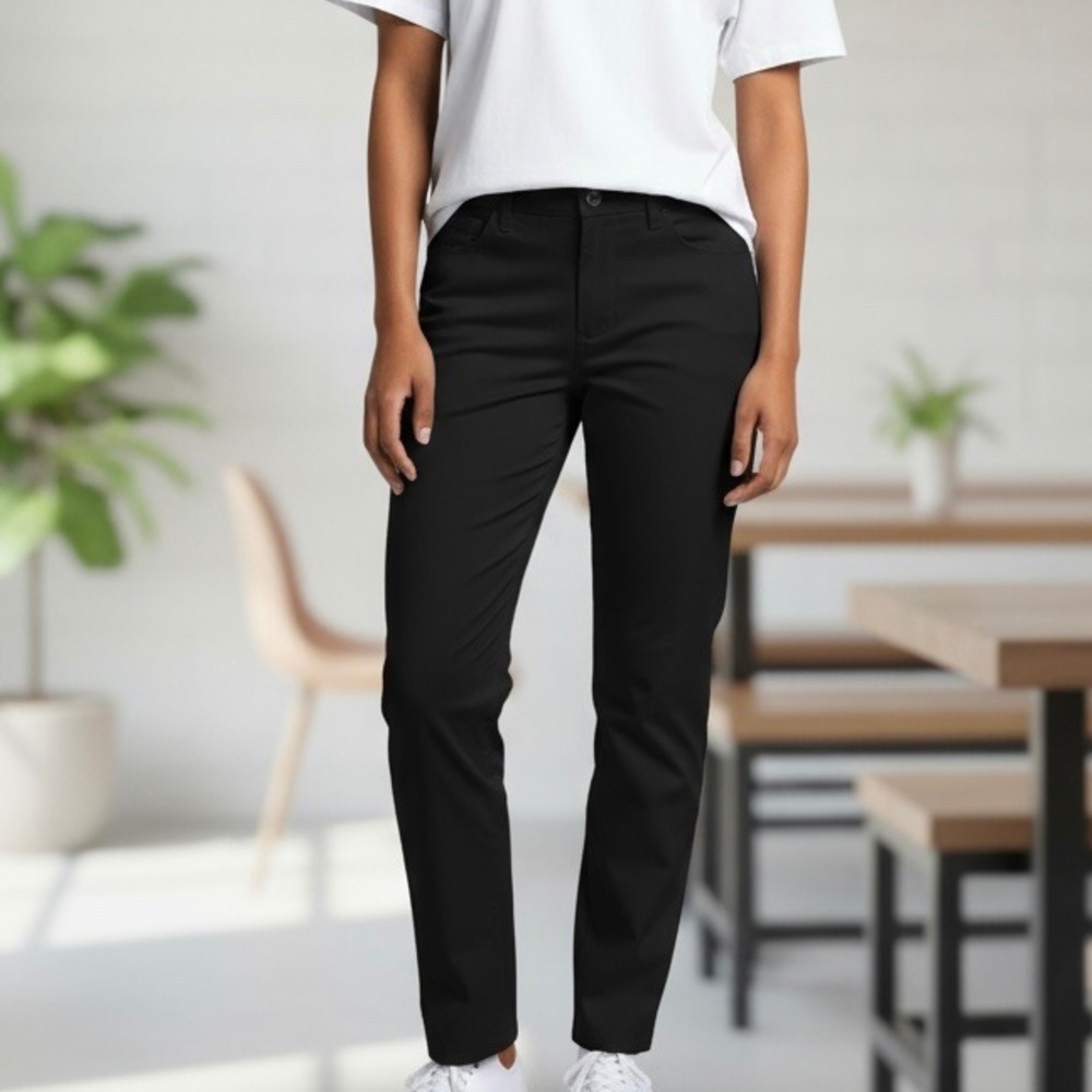Gap Slim City Black Pants Womens Size 8‎ Regular Stretch Career Casual